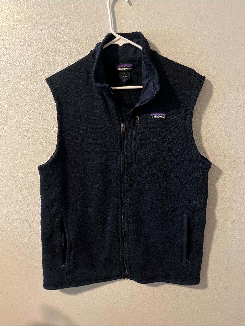 Patagonia better sweater  Navy Fleece Vest - Zip Front size Large